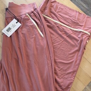 Pajama  Wide-Leg Pants with White Trim